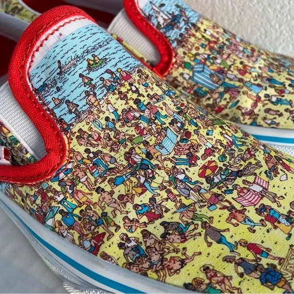 VANS X WALDO Like New Limited Edition Printed Slip On Shoe Size 5.5 - Picture 5 of 8